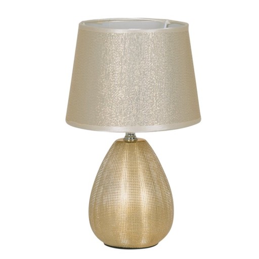 Ceramic table lamp "Simply Ceramics", table lamp made of ceramic, gold, with E14 version, for dining room, living room, hallway or office, 31 cm high
