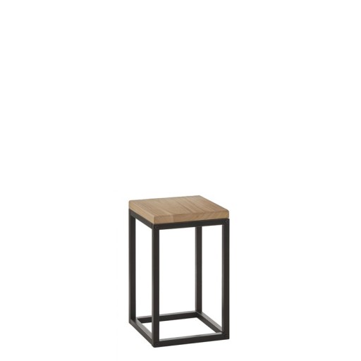 Oskar Plant Table | Plantentafel  L25 x B25 x H42 cm | Hout, Metaal - Zwart