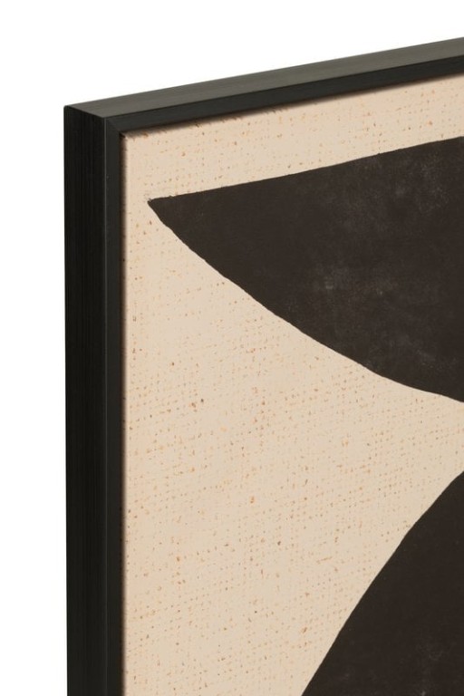 J-Line Frame Shapes Ethnic Wood/Canvas Brown/Black