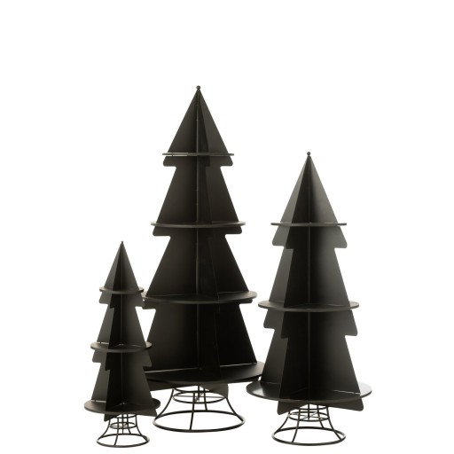 J-Line Rek X'mas Tree Metaal Zwart Large
