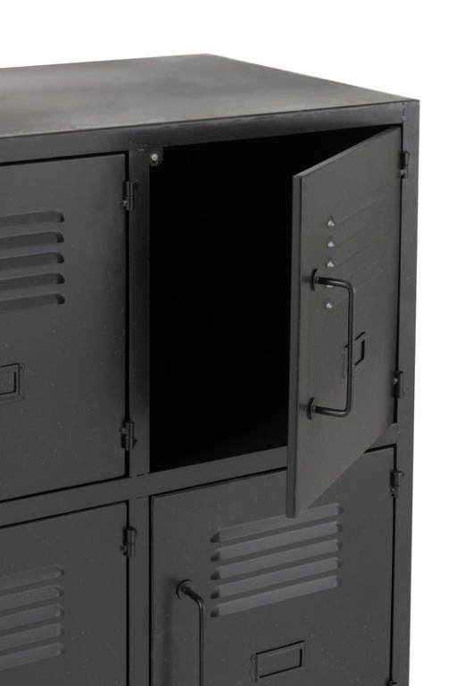 J-Line Cabinet 9 Doors Metal Black