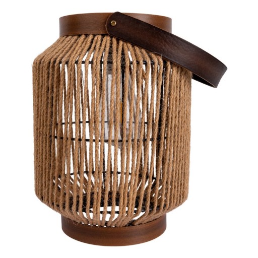 LED solar light "Korbinian" decoration for the outdoor area made of metal, plastic and cord in nature, with firmly built -in LEDs.