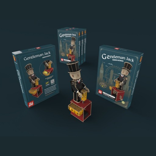Ilo Build 3D Mechanische Houten Modelbouw Gentleman Jack, 0225, 12,5x8,5x30cm