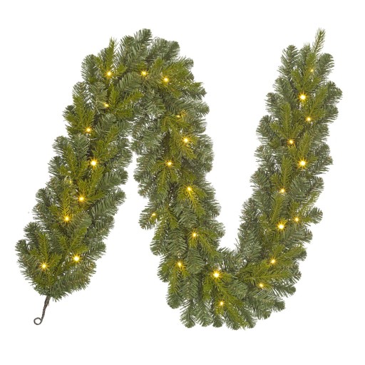 Black Box Trees Flachau Guirlande met Warm Witte LED Verlichting - L180 cm - Groen