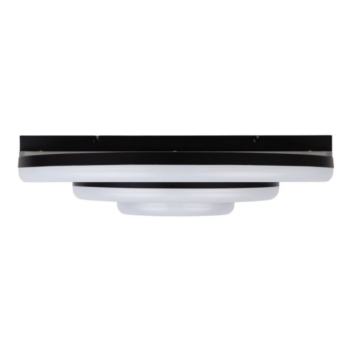 LED CCT ceiling light "Circulo" made of black metal and sand-colored plastic Ø 60 cm
