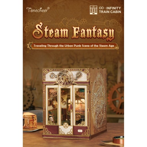 Tonecheer, DIY Book Nook, Steam Fantasy, TQ442, 15,8x22,4x22,5cm