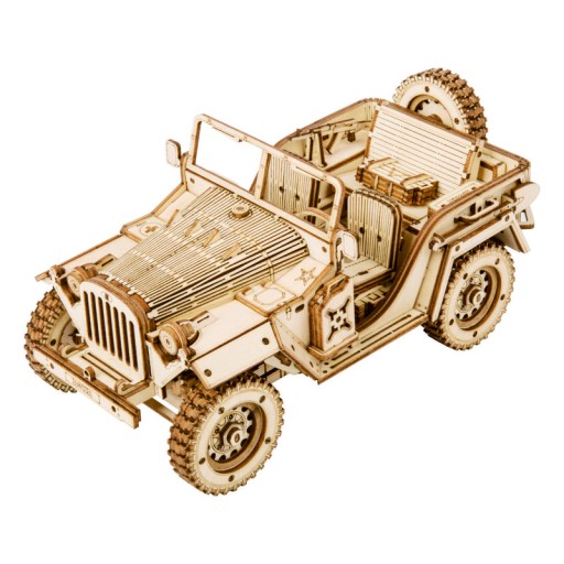 Wooden Puzzle 3D Army Field Car, Robotime, MC701, 18.9x9.9x8.9 cm