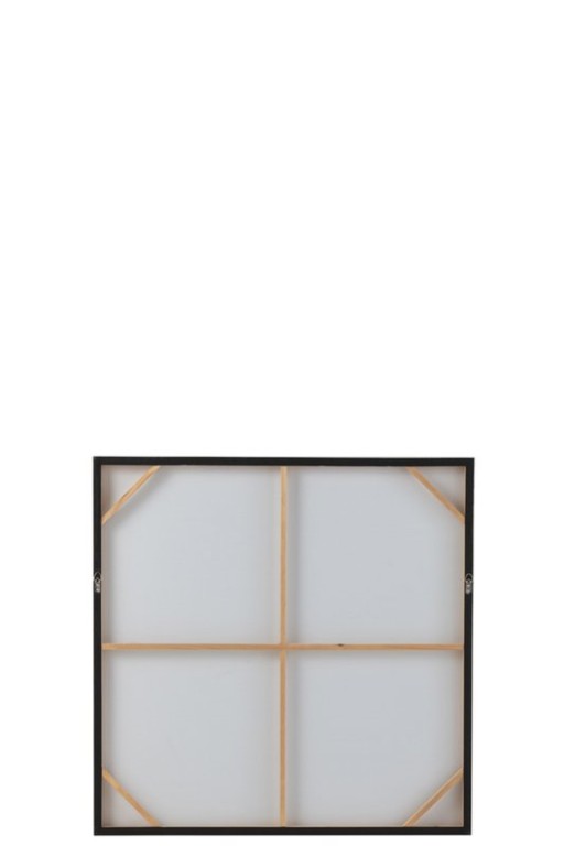 J-Line Painting Square Canvas/Wood Black/Gold