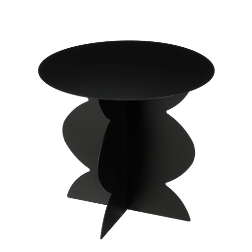 Rafi Bijzettafel - H40 x Ø45 cm - IJzer - Zwart