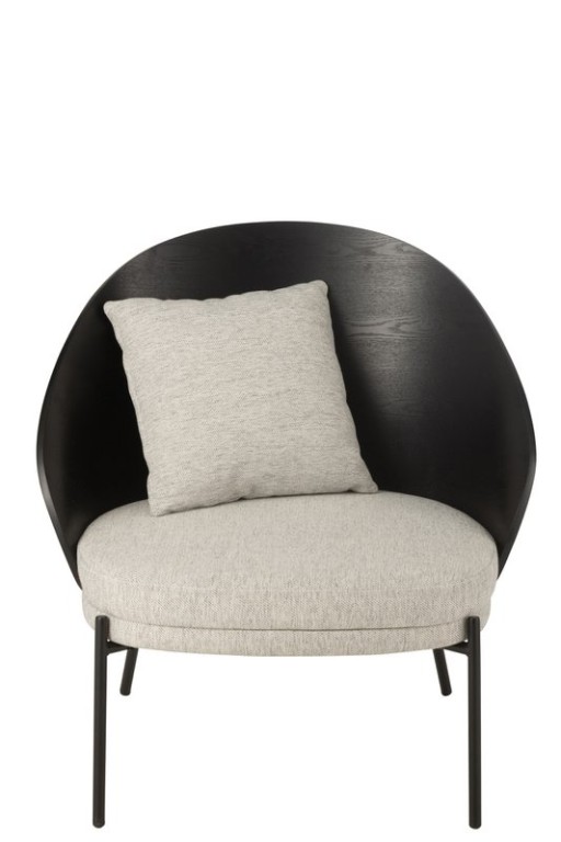 J-Line Lounge Chair Lone Wood/Metal Black/Grey