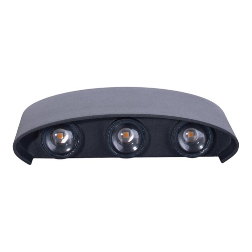 LED outer wall lamp "Auron", made of metal in anthracite, with integrated LED