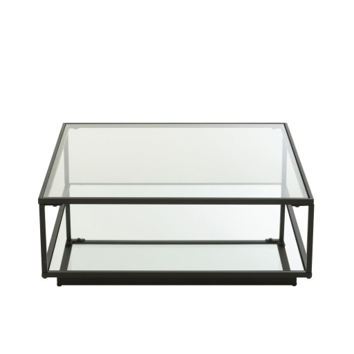J-Line salontafel - ijzer/glas - zwart - L