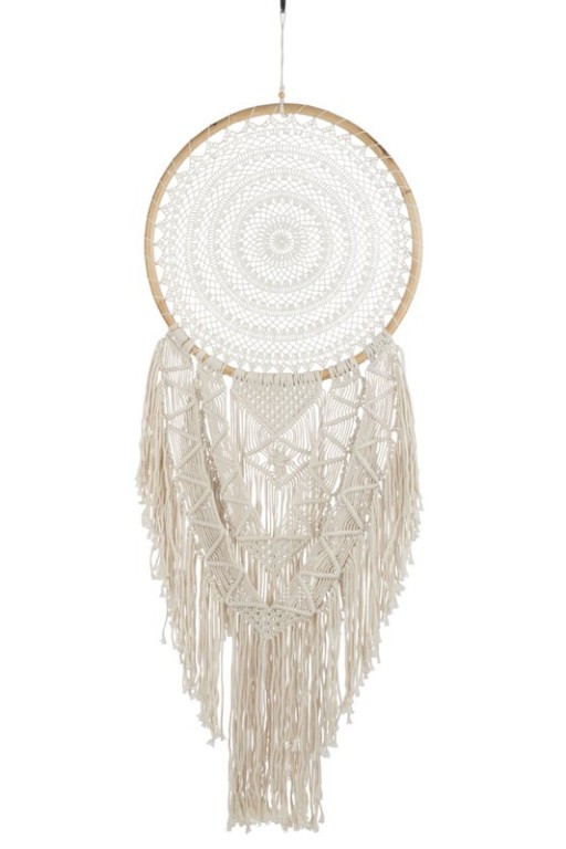 J-Line dream catcher Fiona - cotton - white