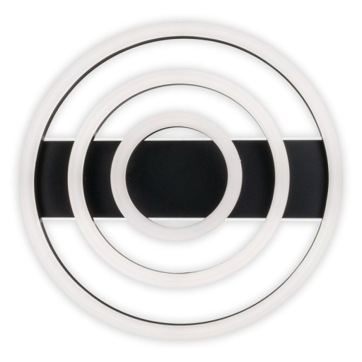 LED CCT ceiling light "Circulo" made of black metal and sand-colored plastic Ø 60 cm