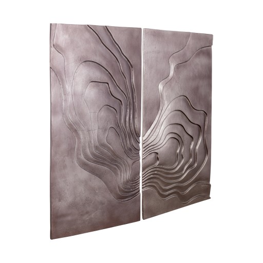 Erike Bronze Casted Alu Wall Panel Wave In 2 Parts