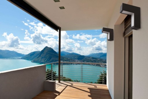 LED wall lights "Angus" made of metal and plastic in anthracite, with integrated LED