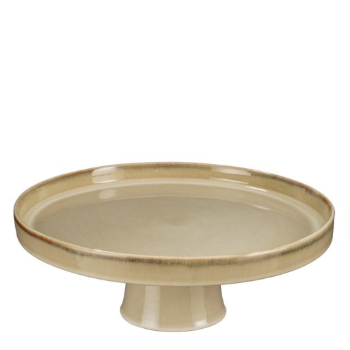 Racco Cake stand - H11 x Ø28 cm - Stoneware - Beige