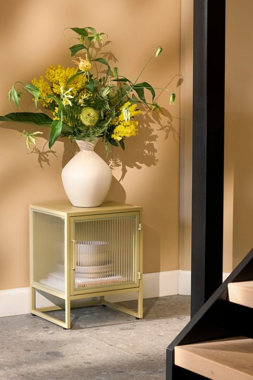 Clifton storage cupboard with doors - L38 x B35 x H50 cm - Metal - Beige