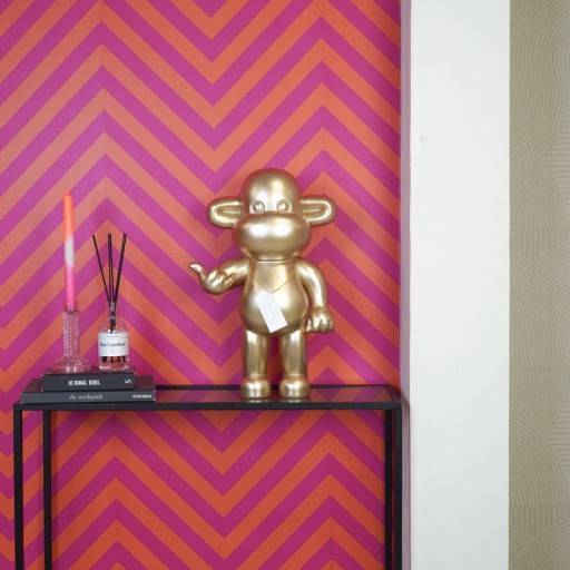 Ornament - Hang Loose Monkey Figurine 'The Legend' - Polyresin - Gold - 33x21x50cm