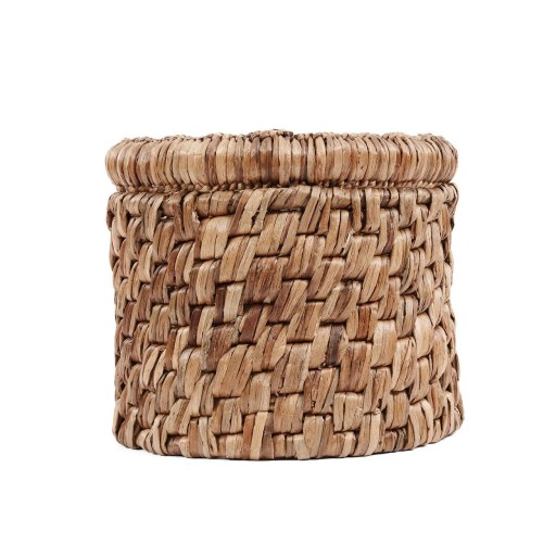 Choppy Mand | Handgemaakt van Waterhyacint | Ronde Boho Opbergmand