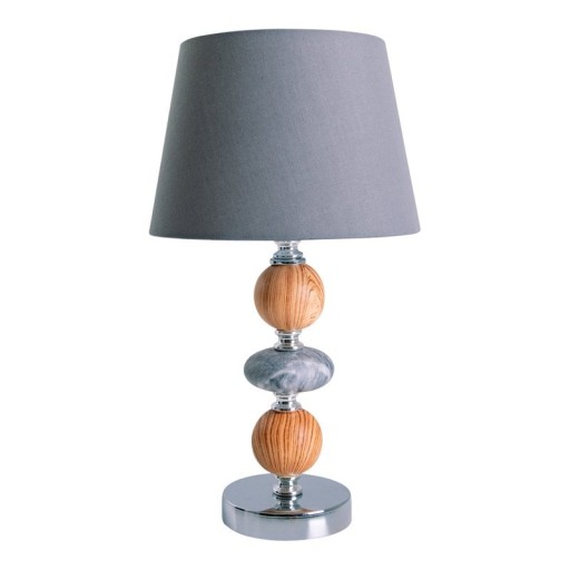Tafellamp Araga | Keramiek, Metaal & Marmer | Grijs - 36 cm Hoog - E14 Fitting