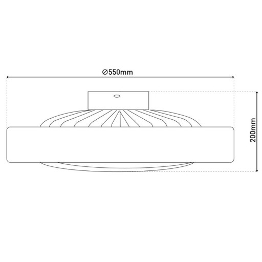 LED ceiling light "Viento" with fan, made of metal and plastic, with integrated LEDs, lighting for living rooms or office