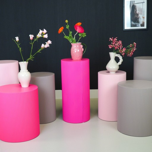 Vaas - parelhals - keramiek- zand- 12x12x24cm