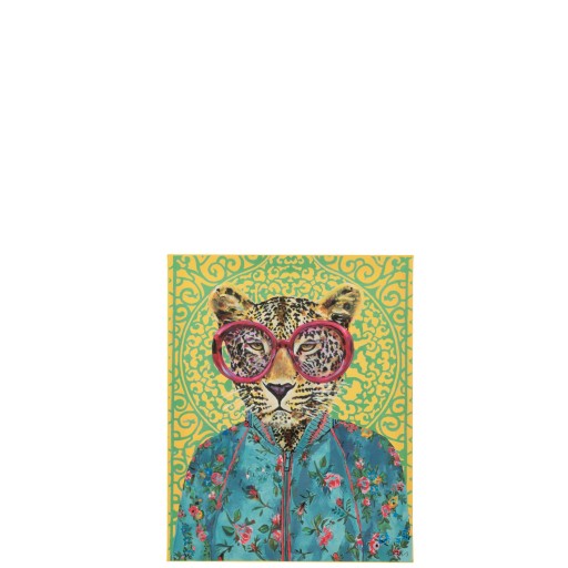 J-Line | Wanddecoratie Tijger Popart | Canvas Mix Small – 40x50 cm