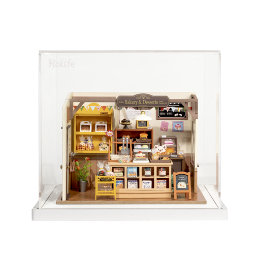 DIY House Becka's Baking House with LED lighting, Robotime, DG161, 21.5x14.9x15.7cm