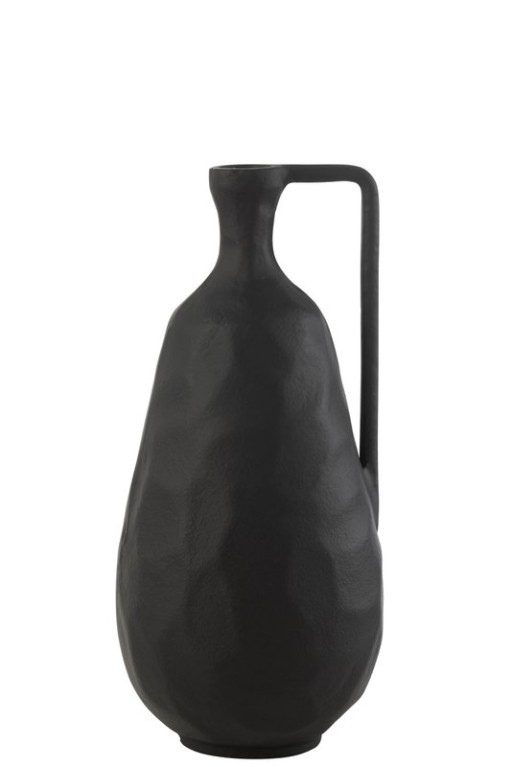 J-Line Vase Goa Aluminum Black Large