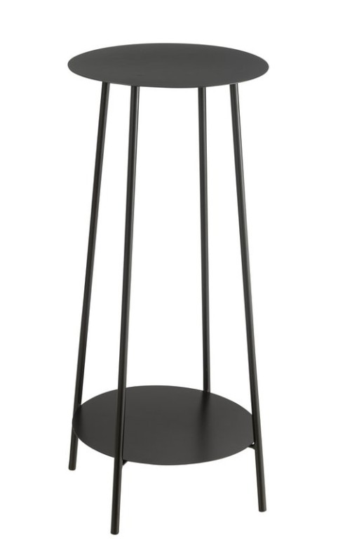 J-Line Flower Stand Two Metal Black