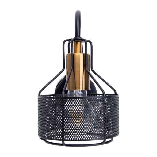 1er Wandleuchte Spot "FORO" aus Metall in Schwarz, mit E27-Fassung, ca. 22 x 13,5 x 23 cm. Stilvolle Beleuchtung für Wohnzimmer, Esszimmer oder Küche.