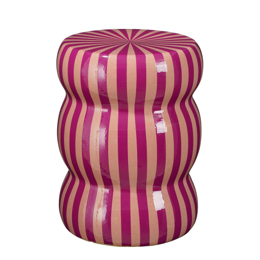 Skipper Bijzettafel - H44 x Ø32 cm - Keramiek - Paars