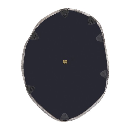 Paislie Nickel Organic Shaped Mirror Round