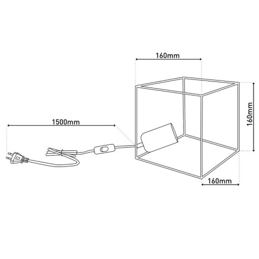 Table lamp "Canto", table lamp made of black, and gold, E27-socket version, for dining room, living room, hallway, office or as a bedside lamp, 16 cm high