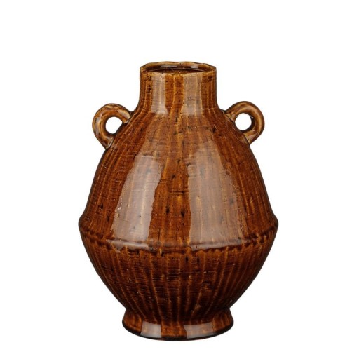 Elena Vase - H34 x Ø26 cm - Ceramic - Brown