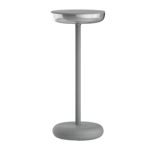 Battery light light "Pasi" for outside and inside, made of metal and plastic in gray, dimmable, with touch and memory function, approx. 26 cm high