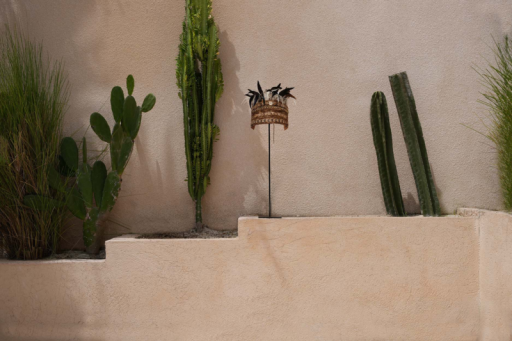 The Guinea Feather Hat on Stand - Natural Black