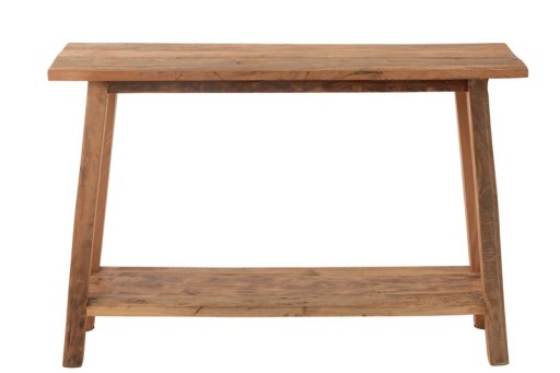 J-Line Console Square Recycled Wood Natural