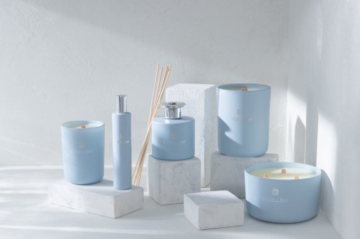 J-Line fragrance oil + sticks Excellent – White Tea – glass – light blue