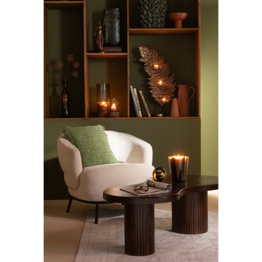 J-Line Loungestoel Mars Populierenhout/Schuim Beige