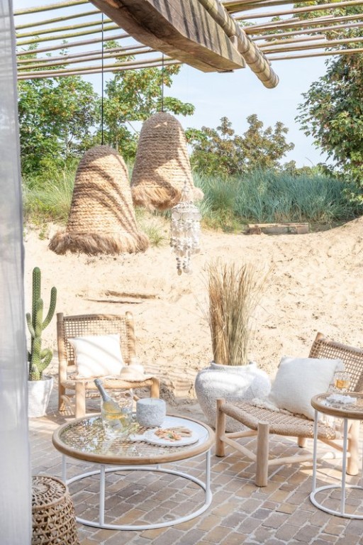 J-Line Coffee table Mati Spruce/Metal Natural/White