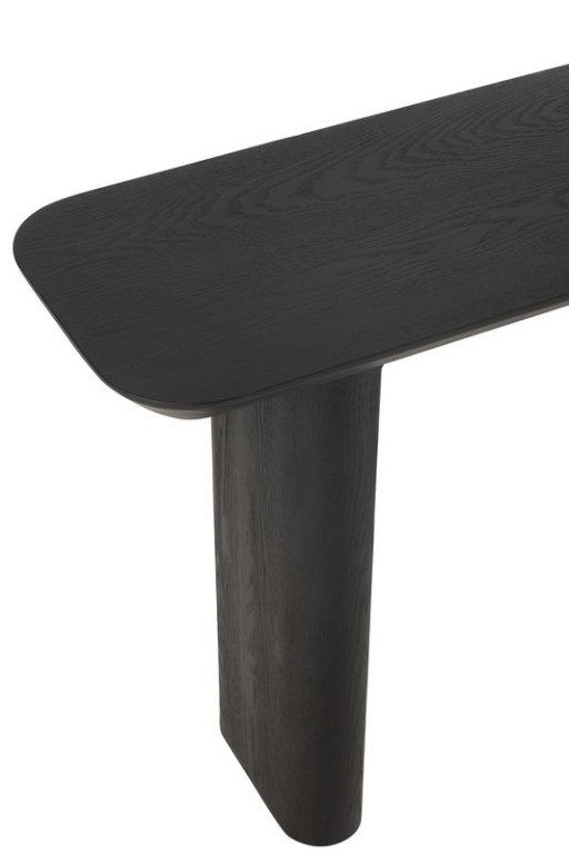 J-Line Console Large Veneer/Fir Wood Black