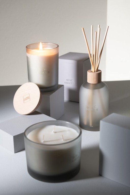 J -Linie Geurolia essential agreements - obscure musk - blauw - 250 ml