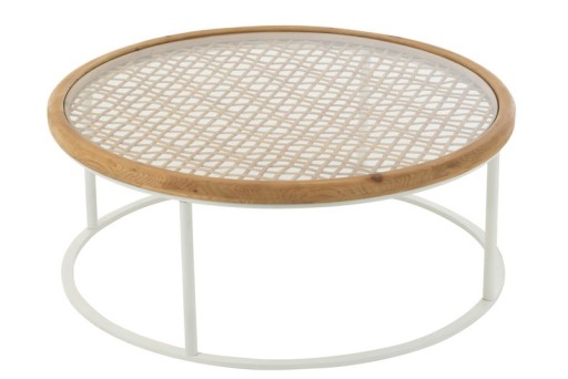 J-Line Coffee table Mati Spruce/Metal Natural/White