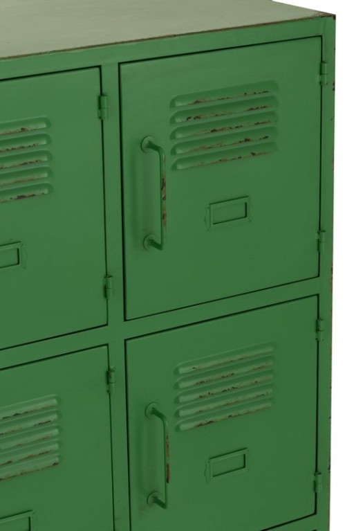 J-Line Cupboard 9 Doors Metal Green