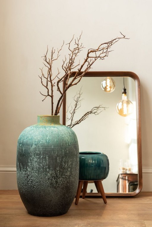 J-Line Vase Vintage Ceramic Azure Small