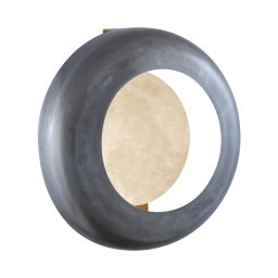 Prestyn Grey Iron Round Wall Stormlight L