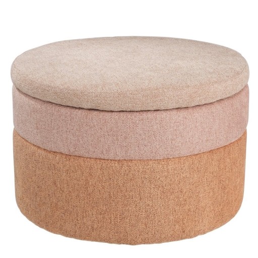 Storage ottoman - H40 x Ø59 cm - Pink