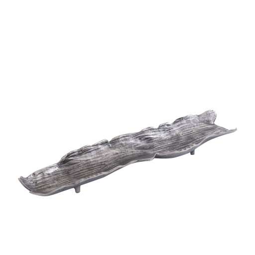 Lukne Aluminium Wavy Bowl | Nickel, Rechthoekig L, 20x5x77 cm - Product afbeelding